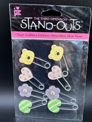 Provo Craft Third Dimension Stand-Outs Baby Diaper Pin Stickers Scrapbook Crafts