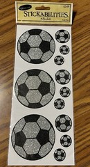 Rare Girl Soccer Player Scrapbook NEW, LOT of 6! Soccer Ball, Goal, Glitter Ball