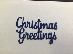 Christmas Greetings Die Cut Embellishments 6 Pcs 1-1/4” x 2” Scrapbook Cards