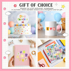 362 Pcs Waterproof Vinyl Alphabet Stickers for Scrapbooking and Decor