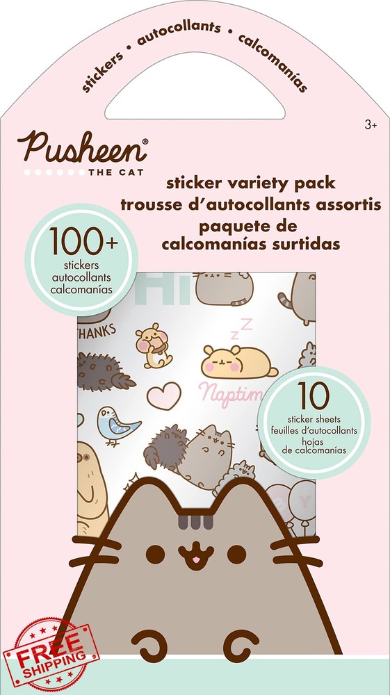 Pusheen Sticker Variety Pack, Collectible Fun Stickers