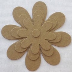 {3 Sets} *DAISY NESTiNG FLOWERS* Raw Chipboard Die Cuts