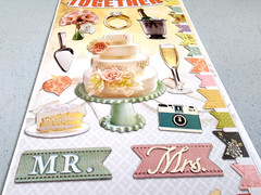 Paper House Wedding Cardstock Stickers Better Together Mr & Mrs Cake 12″ Sheet