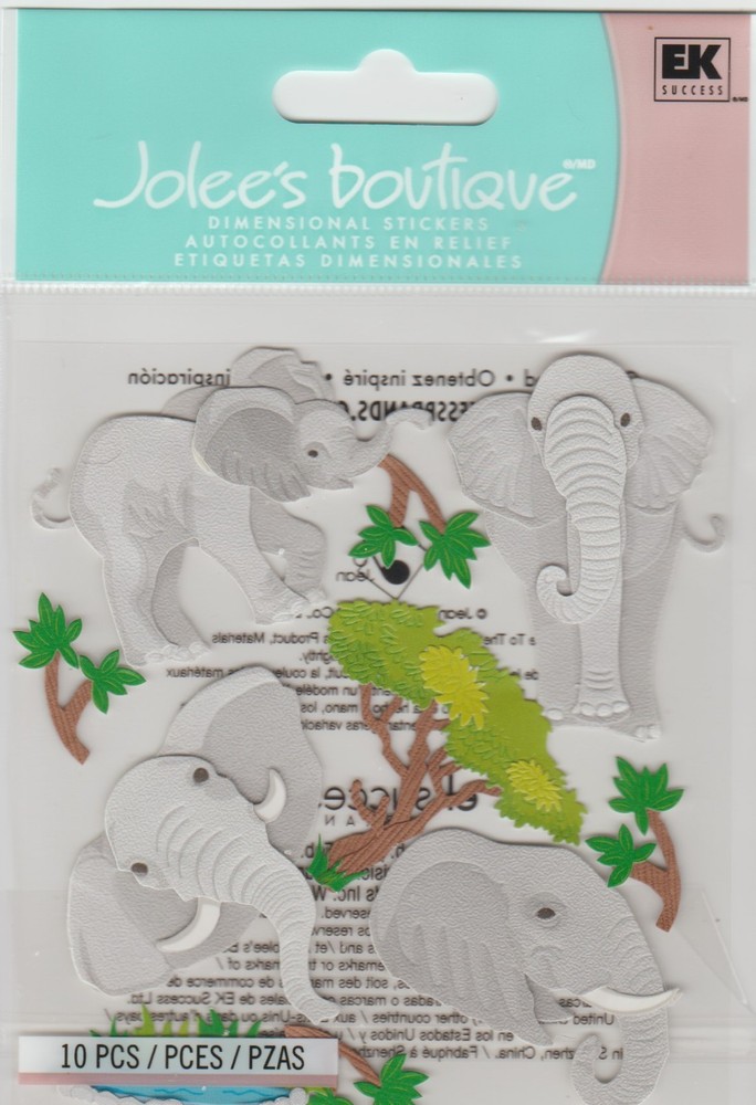 Jolees Boutique » ELEPHANTS » SCRAPBOOKING STICKERS~10pc