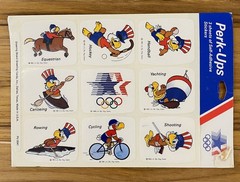 Vintage 1984 Los Angeles Olympic Games Eagle Sports Self-Adhesive Sticker Sheet