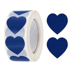 Heart Shaped Sticker 1″ Self-Adhesive Love Label Dark Blue 500 Pcs
