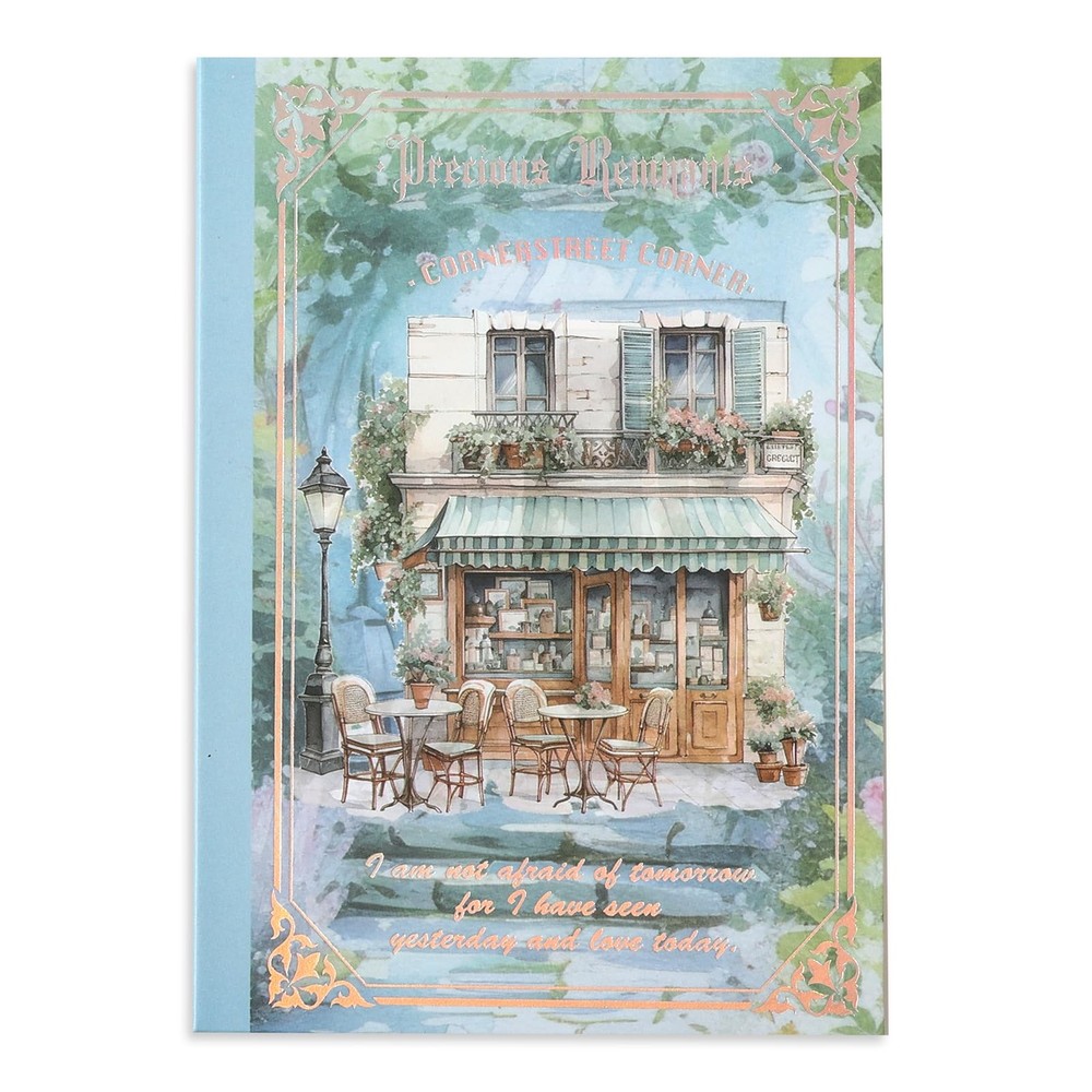 Auguro Coffee Shop Scrapbook Stickers 36 Sheets 200 Pre-Cut Standard, Blu