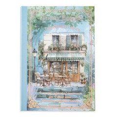 Auguro Coffee Shop Scrapbook Stickers 36 Sheets 200 Pre-Cut Standard, Blu