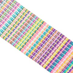 6mm 3500Pcs 10 Strands Polymer Clay Beads Spacer, Purple/Green/Pink/Yellow/White
