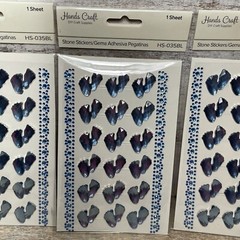 Lot of 3 Hands Craft Stone Stickers DIY Craft Supplies 1 Sheet Babies Footprints