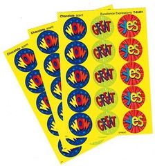 CHOCOLATE Scented Scratch n Sniff Stickers! 3 sheets 45 Stickers! TREND