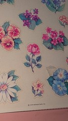 Vintage Hallmark Stickers Flowers 1 Sheet 1979 READ