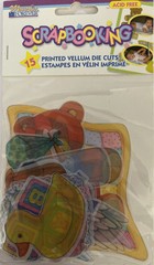 BABY Vellum Die-Cuts(15pc) Memories Forever•Footprint •Stork•Teddybear •Newborn•