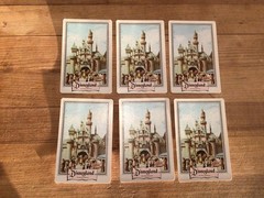 Disneyland Playing Cards Lot of 6 ATC Swaps/Junk Journals/Scrapbooks/Crafts