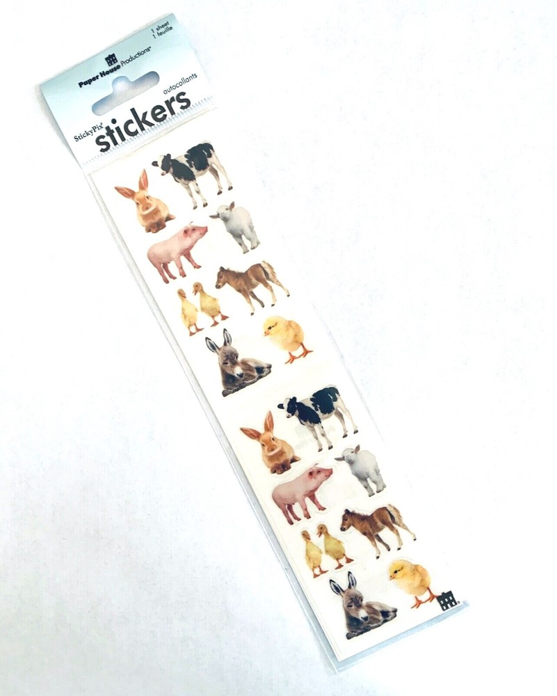 Baby Farm Animals Stickers Envelope Seals Planner Supply Papercraft Party Crafts