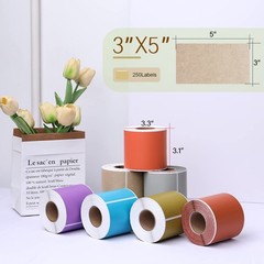 5 X 3 inch Natural Brown Kraft Paper Inventory Labels Rectangle Color Coding …