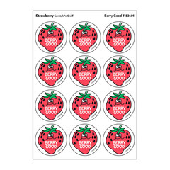 Vintage Trend Scratch and Sniff Reward Stickers Strawberry Berry Good 1980s