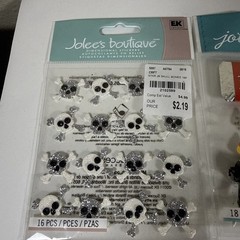 Jolee’s Boutique Stickers – Glitter Skulls, Trick Or Treat, Cute Spiders & Webs