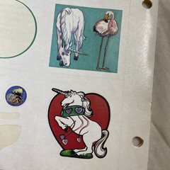 Vintage 80s Stickers Unicorn Made To Trade 2 Sheets