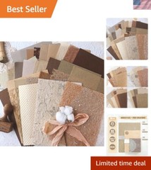 Elegant Morandi Color A5 Scrapbook Paper & Fabric Set, 30 Sheets for DIY Crafts