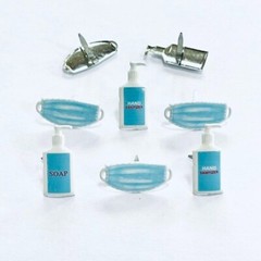 COVID SCRAPBOOKING DECORATIVE BRADS EYELET OUTLET 8 PCS 2 DESIGNS