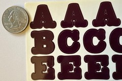DEEP PLUM 3/4” ALPHABET Stickers(2 sheet)Making Memories •Letters•Numbers•Words•