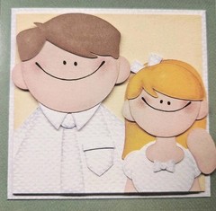 Pebbles Inc. Baptism Girl-Blonde Cardstock Stickers Preacher Yellow Hair Flower