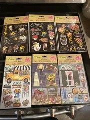 Crafters Square Flower Stickers Some Pop-up Assorted 6 Pkg. Lot