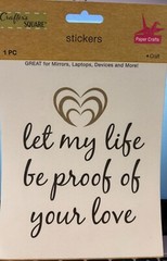 Crafters Square, Set of 3, Christian, Faith, Stickers, transparent, gold, black,