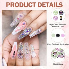 50g Half Pearl Rhinestones, Spring Bloom Series