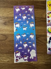Lisa Frank Multicolor Animal Stickers Lot of 5 Unicorns Horses Dogs MPN S251