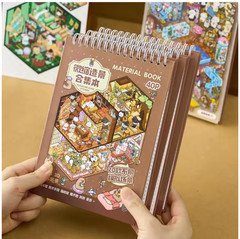40Pcs 20in1 3D Landscape Stickers Collection Book Album Cartoon Scene DIY
