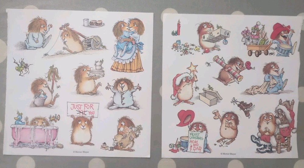 LITTLE CRITTER’S HOLIDAY FUN STICKERS* 1984 Mercer Mayer * Scholastic Christmas