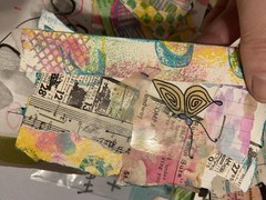Unique Handmade Scrap Paper Art Journal Mixed Media Embellishments