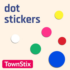 2000 Pack, 3/4″ round Colored Dot Stickers Circle Labels – White