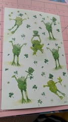 Vintage Stickers American Greetings St Patrick’s Day Teddy Bears Frogs 2 Sheets