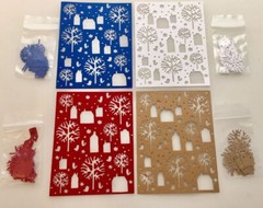 Tim Holtz Die Cuts * Countryside Panels with Cutouts * Set of Four in 4 Colors!