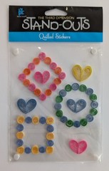 Tiny Frames & Hearts Quilled Scrapbooking Stickers Provo Crafts Stand-Outs