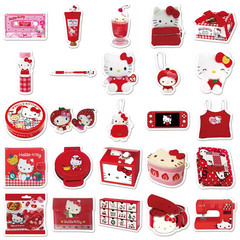 50pc HELLO KITTY RED Stickers, Great for-Phone, Car, Water Bottle, Laptop, Bike