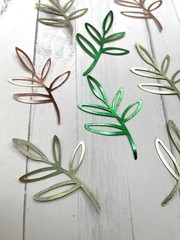 Die Cuts Olive Leaf Sprays 10 Pieces Leaf Branch Foil Mirror Specialty Basic Car