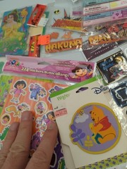 Vintage Sticker Sheets Lot Cartoon Disney, Cabbage Patch,Dora. Sandy lion Etc.