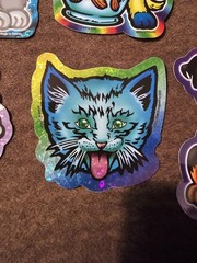 Cat And Dog Holographic Stickers Vintage 1998 CEI Made In The USA