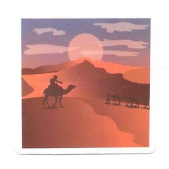 Desert Sunset Camel Silhouette Die Cut Vinyl Sticker Decal Travel Durable