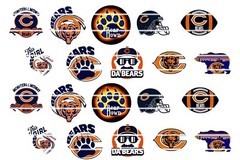 Bottle Cap Images (25mm) 1″ ~ Precut Football Bears Inspired