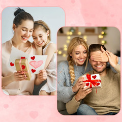 Heart Stickers, Valentines Stickers for Kids, 1.5 Inch 240PCS Glitter Red Lar…