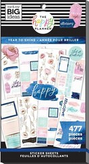 The Happy Planner mamBi Value Pack Stickers YEAR TO SHINE GOALS PPSV-203 NEW!