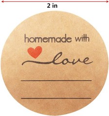 Jam & Jelly Jar Canning Labels Mason Jars & More(2″ Round 500/roll W/ Lines