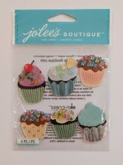 Jolee’s Vellum Cupcakes Birthday Food Dessert Scrapbooking Stickers