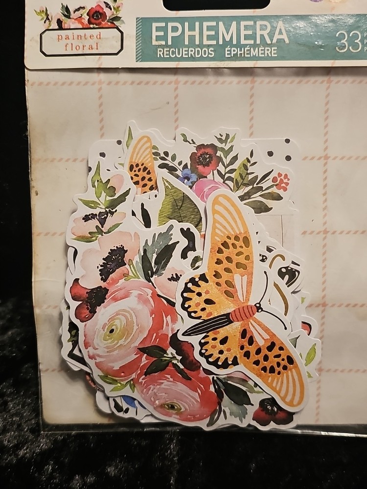 Prima Marketing Painted Floral – Ephemera w/Foil Accents, 656270