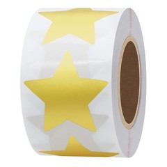 Gold Star Adhesive Labels 1.5 Inch 500 Roll Waterproof for Crafts and Events